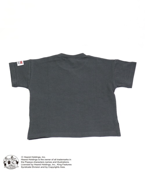 JAM & LINK(ジャムアンドリンク)の「Popeye/ポパイ 半袖Tシャツ(Tシャツ/カットソー・キッズ・チャコールグレー/オフホワイト・90cm/110cm/100cm/120cm/130cm/140cm/150cm/160cm)」の5枚目の写真