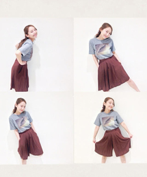 Kastane | 【Kastane】ハーフ丈タックキュロット無地(その他パンツ)