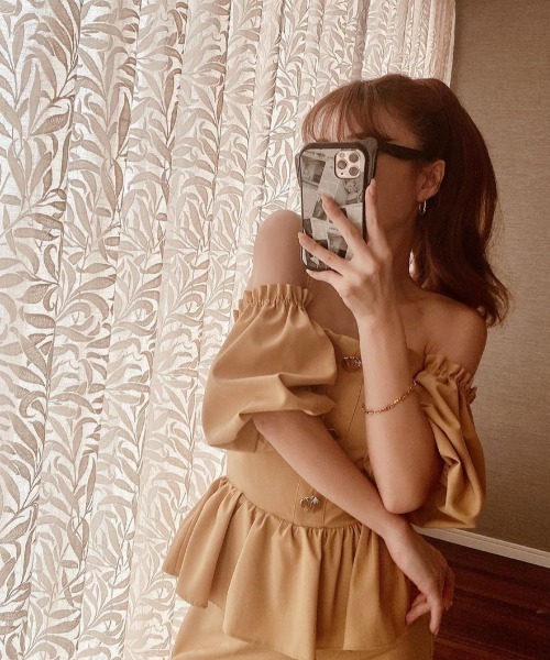 EIMY ISTOIRE（エイミーイストワール）の「ゴールドボタンペプラムオールインワン（つなぎ/オールインワン・レディース・ベージュ/ブラック/ミント/イエロー・SMALL/MEDIUM）」の22枚目の写真