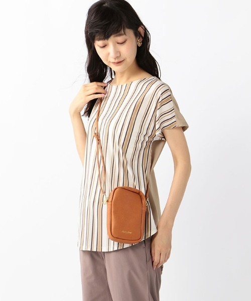 Legato Largo(レガートラルゴ)の「【Legato Largo(レガート ラルゴ)】フェイクレザーショルダーバッグ(ショルダーバッグ・レディース・モカ/シルバー/ピンク/グレー系その他/ベージュ系その他/ブラック・フリー)」の5枚目の写真