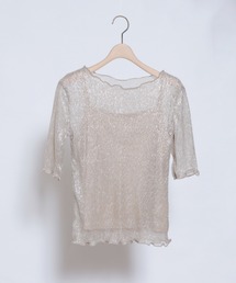 archives | キャミインナー付きラメプリーツプルオーバー(Tシャツ/カットソー)