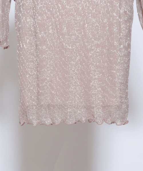 archives（アルシーヴ）の「キャミインナー付きラメプリーツプルオーバー（Tシャツ/カットソー・レディース・グレー系その他/シルバーグレー/ピンク系その他・MEDIUM）」の12枚目の写真