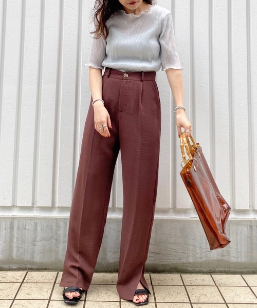 archives（アルシーヴ）の「キャミインナー付きラメプリーツプルオーバー（Tシャツ/カットソー・レディース・グレー系その他/シルバーグレー/ピンク系その他・MEDIUM）」の8枚目の写真