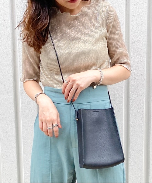 archives（アルシーヴ）の「キャミインナー付きラメプリーツプルオーバー（Tシャツ/カットソー・レディース・グレー系その他/シルバーグレー/ピンク系その他・MEDIUM）」の5枚目の写真