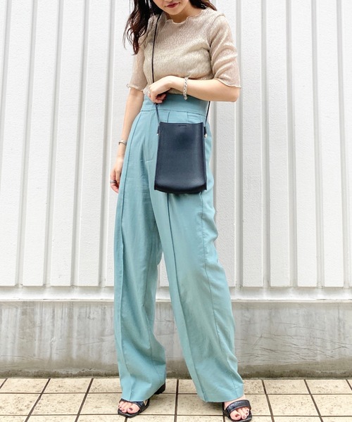 archives（アルシーヴ）の「キャミインナー付きラメプリーツプルオーバー（Tシャツ/カットソー・レディース・グレー系その他/シルバーグレー/ピンク系その他・MEDIUM）」の4枚目の写真