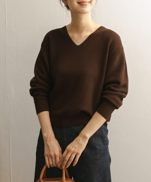 URBAN RESEARCH DOORS / アーバンリサーチ ドアーズ コットン畦Vネックニット URBAN RESEARCH DOORS｜コットン畦Vネックニット | Rakuten