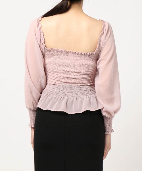 frunco（フランコ）の「シャーリングブラウス（シャツ/ブラウス・レディース・ベージュ/ピンク/ブルー/グリーン/アイボリー・FREE）」の17枚目の写真