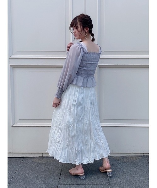 frunco（フランコ）の「シャーリングブラウス（シャツ/ブラウス・レディース・ベージュ/ピンク/ブルー/グリーン/アイボリー・FREE）」の19枚目の写真