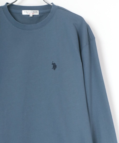 U.S. POLO ASSN.（ユーエスポロアッスン）の「U.S. POLO ASSN./ユーエスポロアッスン ビッグシルエット ロゴ 刺繍 ワンポイント ロングスリーブTシャツ（Tシャツ/カットソー・メンズ・ホワイト/ブラック/ベージュ/ネイビー/ダークグリーン/ブルー・LL/M/L）」の6枚目の写真