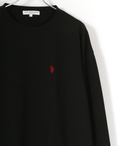 U.S. POLO ASSN.（ユーエスポロアッスン）の「U.S. POLO ASSN./ユーエスポロアッスン ビッグシルエット ロゴ 刺繍 ワンポイント ロングスリーブTシャツ（Tシャツ/カットソー・メンズ・ホワイト/ブラック/ベージュ/ネイビー/ダークグリーン/ブルー・LL/M/L）」の3枚目の写真