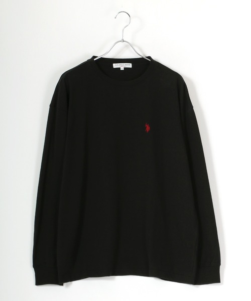 U.S. POLO ASSN.（ユーエスポロアッスン）の「U.S. POLO ASSN./ユーエスポロアッスン ビッグシルエット ロゴ 刺繍 ワンポイント ロングスリーブTシャツ（Tシャツ/カットソー・メンズ・ホワイト/ブラック/ベージュ/ネイビー/ダークグリーン/ブルー・LL/M/L）」の7枚目の写真