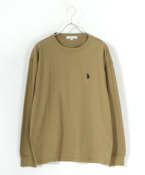 U.S. POLO ASSN.（ユーエスポロアッスン）の「U.S. POLO ASSN./ユーエスポロアッスン ビッグシルエット ロゴ 刺繍 ワンポイント ロングスリーブTシャツ（Tシャツ/カットソー・メンズ・ホワイト/ブラック/ベージュ/ネイビー/ダークグリーン/ブルー・LL/M/L）」の8枚目の写真