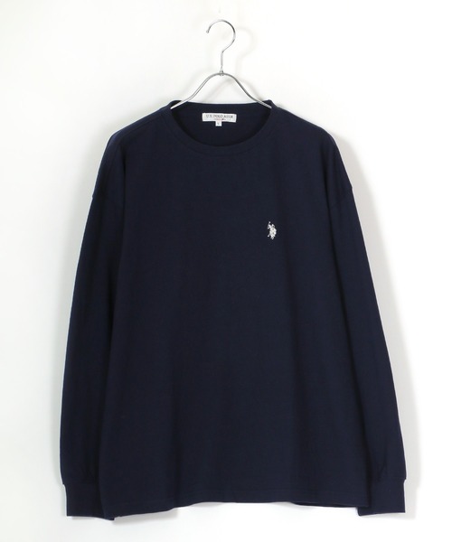 U.S. POLO ASSN.（ユーエスポロアッスン）の「U.S. POLO ASSN./ユーエスポロアッスン ビッグシルエット ロゴ 刺繍 ワンポイント ロングスリーブTシャツ（Tシャツ/カットソー・メンズ・ホワイト/ブラック/ベージュ/ネイビー/ダークグリーン/ブルー・LL/M/L）」の9枚目の写真