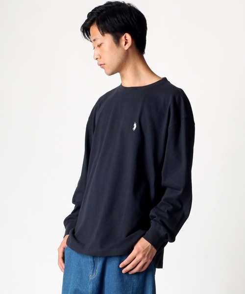 U.S. POLO ASSN.（ユーエスポロアッスン）の「U.S. POLO ASSN./ユーエスポロアッスン ビッグシルエット ロゴ 刺繍 ワンポイント ロングスリーブTシャツ（Tシャツ/カットソー・メンズ・ホワイト/ブラック/ベージュ/ネイビー/ダークグリーン/ブルー・LL/M/L）」の18枚目の写真