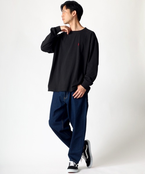 U.S. POLO ASSN.（ユーエスポロアッスン）の「U.S. POLO ASSN./ユーエスポロアッスン ビッグシルエット ロゴ 刺繍 ワンポイント ロングスリーブTシャツ（Tシャツ/カットソー・メンズ・ホワイト/ブラック/ベージュ/ネイビー/ダークグリーン/ブルー・LL/M/L）」の14枚目の写真