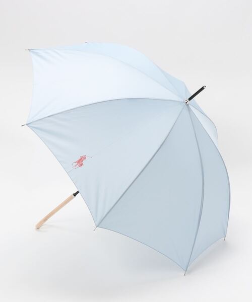 POLO RALPH LAUREN（ポロ ラルフ ローレン）の「傘　”無地　BIG LOGO”（長傘・レディース・ピンク/サックスブルー/ネイビー・FREE）」の2枚目の写真