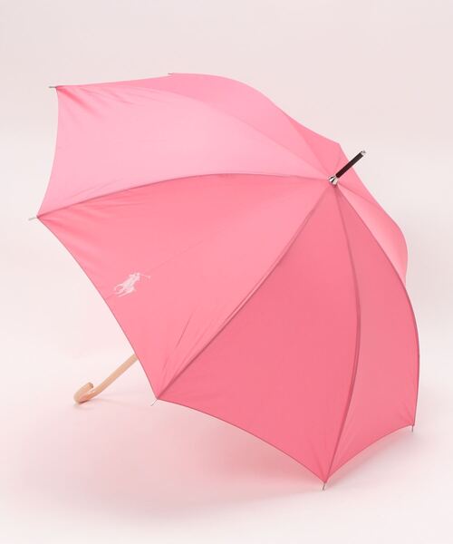 POLO RALPH LAUREN（ポロ ラルフ ローレン）の「傘　”無地　BIG LOGO”（長傘・レディース・ピンク/サックスブルー/ネイビー・FREE）」の3枚目の写真