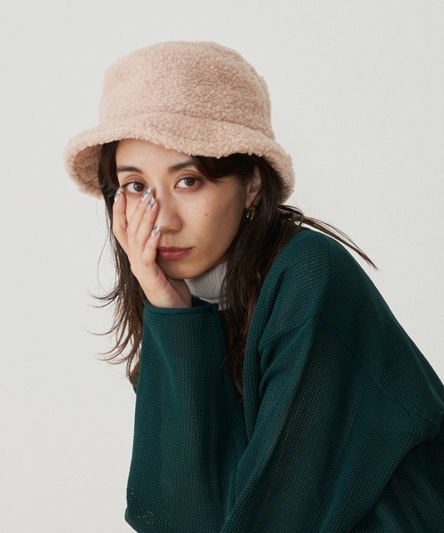 Auntie Rosa Holiday（アンティローザホリデー）の「ボアバケットハット（ハット・レディース・ブラック/ナチュラル・FREE）」の12枚目の写真