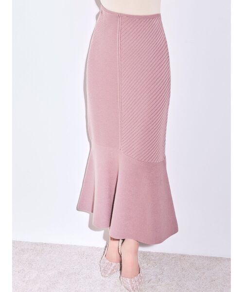 RESEXXY（リゼクシー）の「マーメイドニットスカート（スカート・レディース・ブラック/ベージュ/ピンク・FREE）」の3枚目の写真