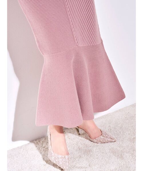 RESEXXY（リゼクシー）の「マーメイドニットスカート（スカート・レディース・ブラック/ベージュ/ピンク・FREE）」の5枚目の写真