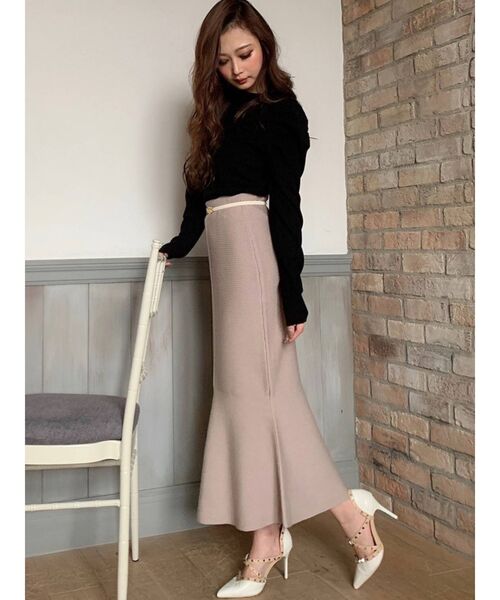 RESEXXY（リゼクシー）の「マーメイドニットスカート（スカート・レディース・ブラック/ベージュ/ピンク・FREE）」の10枚目の写真