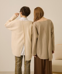 【裏起毛】バックスリットワッフルプルオーバー/WEB/EC限定商品