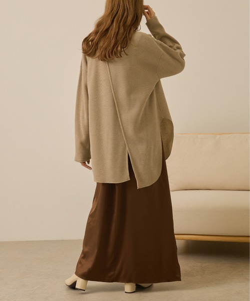 Ambre Neige(アンブルネージュ)の「【裏起毛】バックスリットワッフルプルオーバー/WEB/EC限定商品(Tシャツ/カットソー・レディース・チャコールグレー/ベージュ/オフホワイト・FREE)」の15枚目の写真