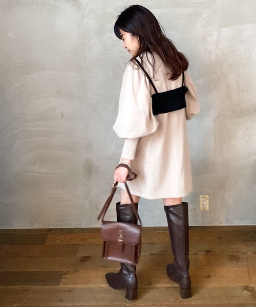 archives（アルシーヴ）の「チュニック＆ビスチェ（ワンピース・レディース・ブラック/ベージュ/グレイッシュベージュ・MEDIUM）」の9枚目の写真