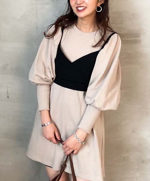 archives（アルシーヴ）の「チュニック＆ビスチェ（ワンピース・レディース・ブラック/ベージュ/グレイッシュベージュ・MEDIUM）」の12枚目の写真