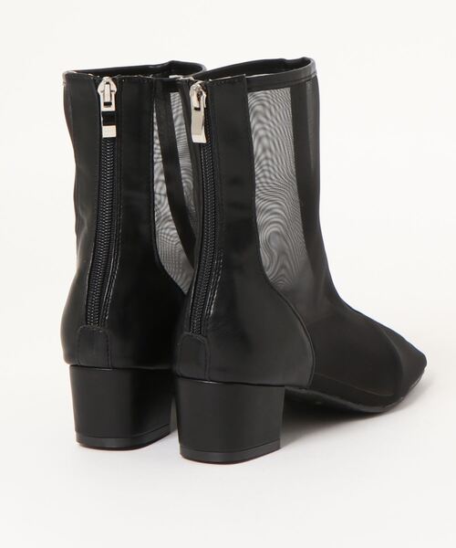 RETRO GIRL（レトロガール）の「シアーショートブーツ（ブーツ・レディース・アイボリー/ブラック・M/L）」の6枚目の写真