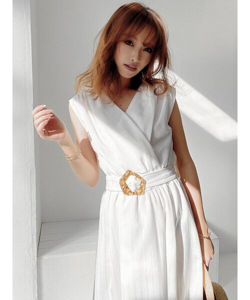 RESEXXY(リゼクシー)の「ストライプワンピース(ワンピース・レディース・オフホワイト/ブラック/ベージュ・FREE)」の11枚目の写真