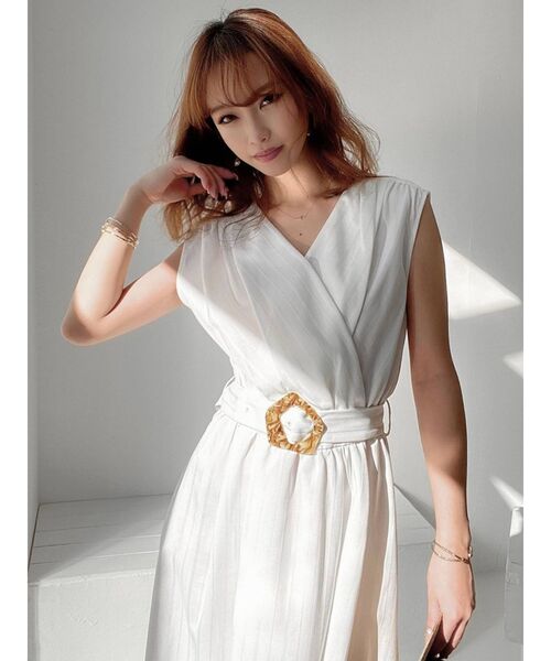 RESEXXY(リゼクシー)の「ストライプワンピース(ワンピース・レディース・オフホワイト/ブラック/ベージュ・FREE)」の12枚目の写真