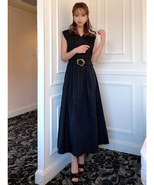 RESEXXY(リゼクシー)の「ストライプワンピース(ワンピース・レディース・オフホワイト/ブラック/ベージュ・FREE)」の19枚目の写真