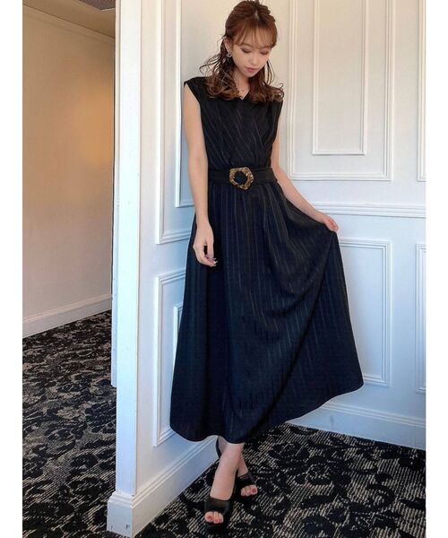 RESEXXY(リゼクシー)の「ストライプワンピース(ワンピース・レディース・オフホワイト/ブラック/ベージュ・FREE)」の20枚目の写真