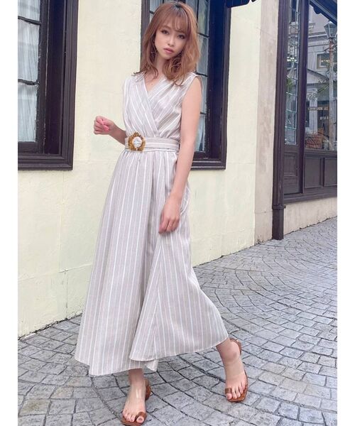 RESEXXY(リゼクシー)の「ストライプワンピース(ワンピース・レディース・オフホワイト/ブラック/ベージュ・FREE)」の22枚目の写真