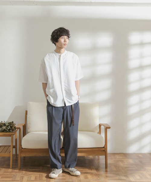 FORK&SPOON（フォークアンドスプーン）の「FORK&SPOON　TRタックストレートパンツ（その他パンツ・メンズ・ブラック/チャコールグレー/ブラウン系その他・4/5）」の7枚目の写真