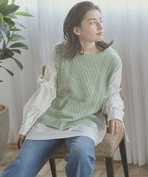 LIPSTAR | 【WEB別注カラーあり】ベストレイヤード風ブラウス(ニット/セーター)