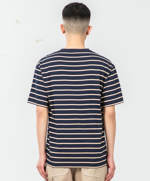 XLARGE（エクストララージ）の「S/S STRIPE TEE（Tシャツ/カットソー・メンズ・オレンジ/ネイビー/グリーン・M/S/XL/L）」の4枚目の写真
