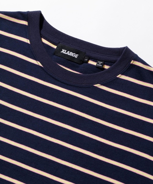 XLARGE（エクストララージ）の「S/S STRIPE TEE（Tシャツ/カットソー・メンズ・オレンジ/ネイビー/グリーン・M/S/XL/L）」の7枚目の写真