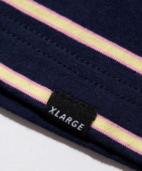 XLARGE（エクストララージ）の「S/S STRIPE TEE（Tシャツ/カットソー・メンズ・オレンジ/ネイビー/グリーン・M/S/XL/L）」の6枚目の写真