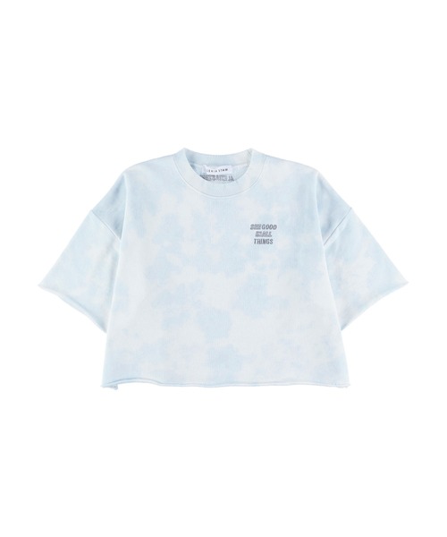 ALEXIA STAM（アリシアスタン）の「Logo Tie Dye Short Sleeve Cropped Sweatshirt/ロゴタイダイショートスリーブスウェットシャツ（スウェット・レディース・ベージュ/ブルー・FREE）」の12枚目の写真