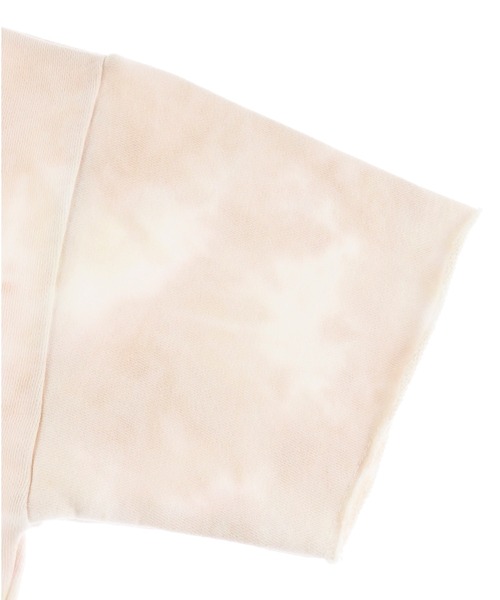 ALEXIA STAM（アリシアスタン）の「Logo Tie Dye Short Sleeve Cropped Sweatshirt/ロゴタイダイショートスリーブスウェットシャツ（スウェット・レディース・ベージュ/ブルー・FREE）」の10枚目の写真