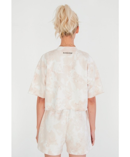ALEXIA STAM（アリシアスタン）の「Logo Tie Dye Short Sleeve Cropped Sweatshirt/ロゴタイダイショートスリーブスウェットシャツ（スウェット・レディース・ベージュ/ブルー・FREE）」の20枚目の写真