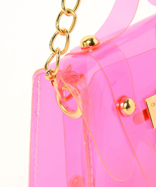 Ray BEAMS(レイビームス)の「bLicensceLL / クリア ポーチ(ポーチ・レディース・ピンク/ミント・ONE SIZE)」の6枚目の写真