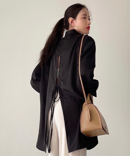 etade(エタード)の「【etade】back slit shirt etdwz4(シャツ/ブラウス・レディース・ブラック/レンガ・FREE)」の2枚目の写真