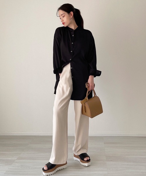 etade(エタード)の「【etade】back slit shirt etdwz4(シャツ/ブラウス・レディース・ブラック/レンガ・FREE)」の3枚目の写真