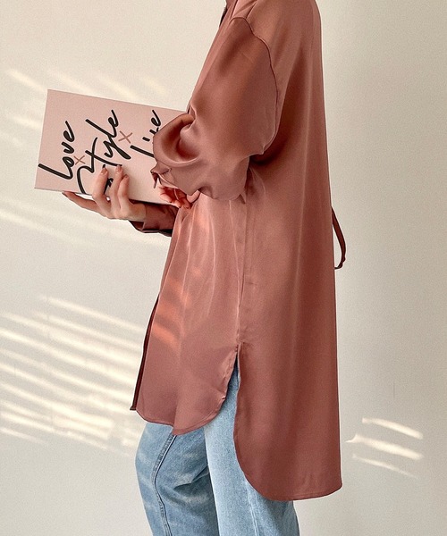 etade(エタード)の「【etade】back slit shirt etdwz4(シャツ/ブラウス・レディース・ブラック/レンガ・FREE)」の5枚目の写真