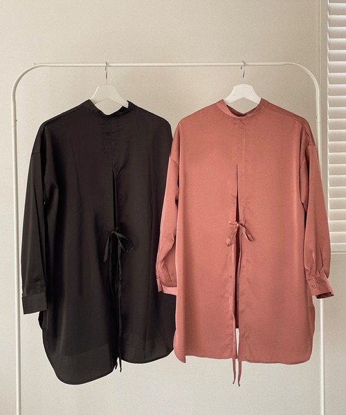 etade(エタード)の「【etade】back slit shirt etdwz4(シャツ/ブラウス・レディース・ブラック/レンガ・FREE)」の6枚目の写真
