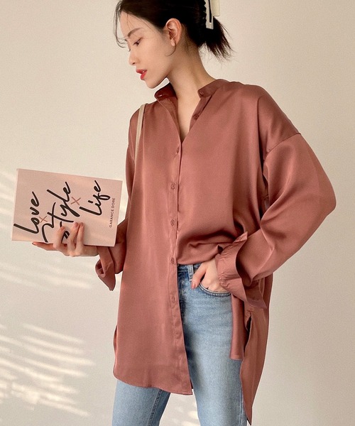 etade(エタード)の「【etade】back slit shirt etdwz4(シャツ/ブラウス・レディース・ブラック/レンガ・FREE)」の4枚目の写真