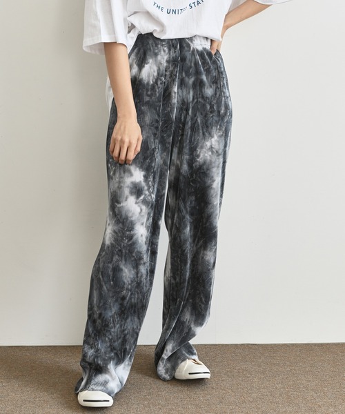 me+em select（ミームセレクト）の「タイダイプリーツワイドパンツ（その他パンツ・レディース・ライトブルー/ブルー/ネイビー/ブラック・FREE）」の19枚目の写真